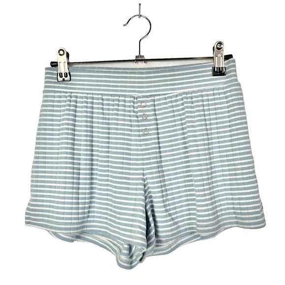 Aerie Blue & White Stripe Soft Pajama Shorts XS - Picture 1 of 4